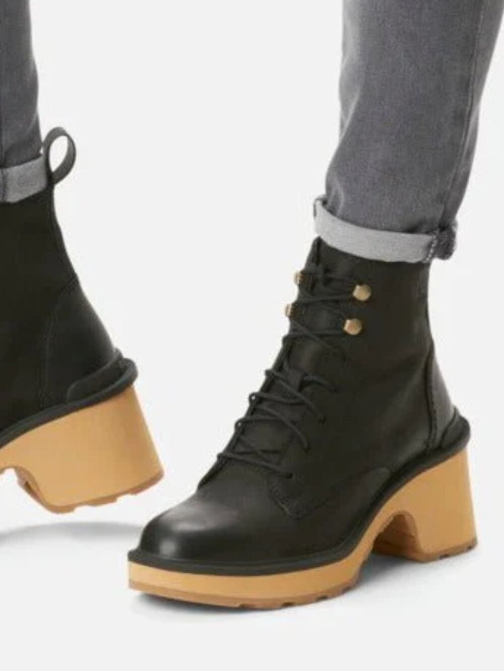 Sorel Hi-Line Lace-Up Lug Combat Boots - New